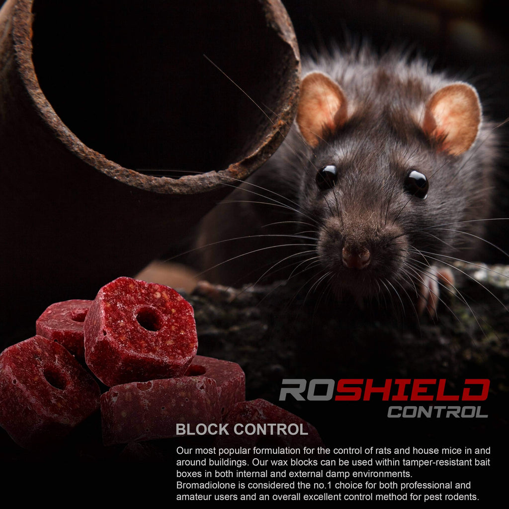 Roshield Rat & Mouse Killer Wax Block Bait - All-Weather Rodenticide 3kg