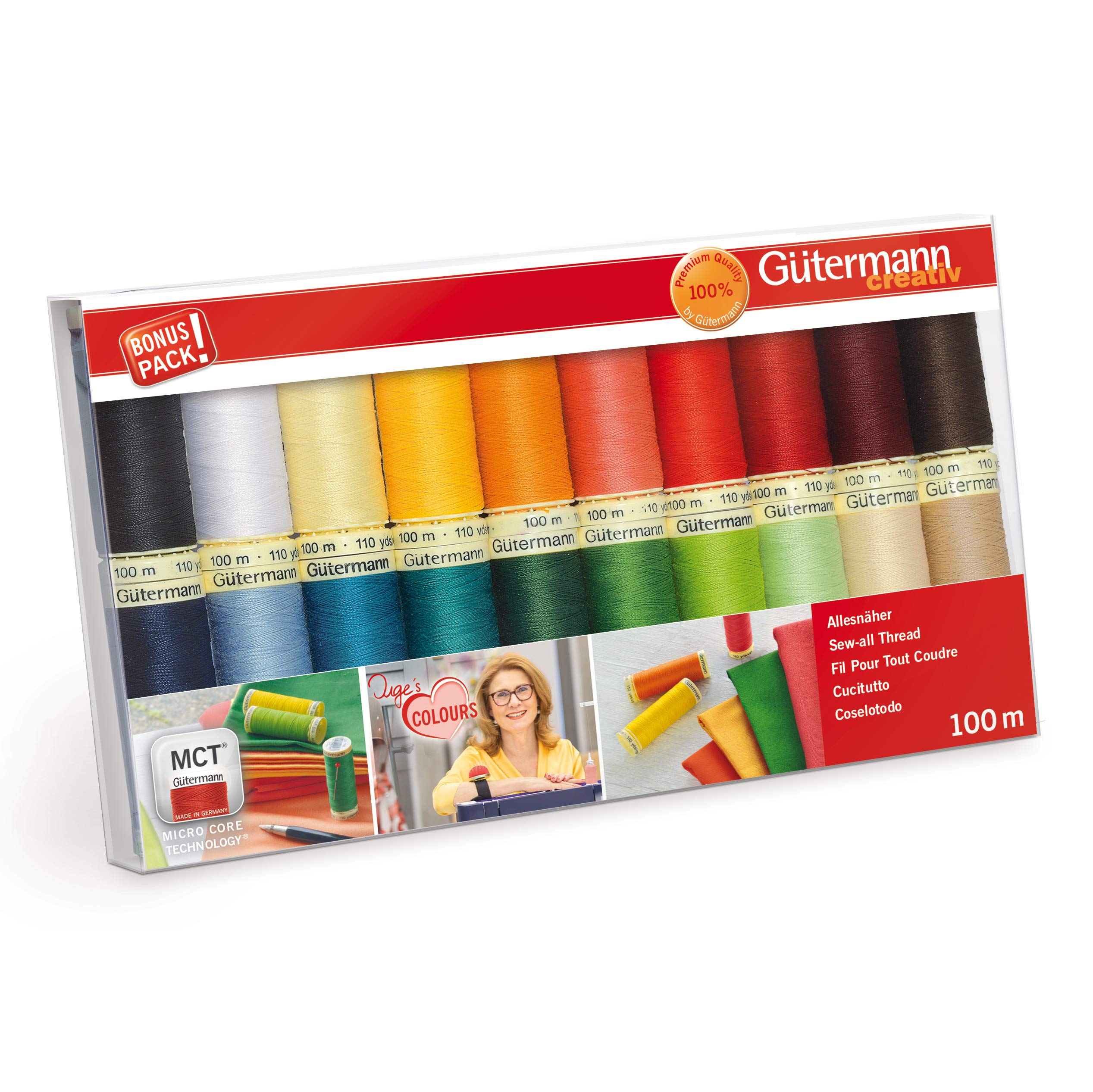 Gütermann Sew-all Thread Set | 20 Spools of 100m Polyester Thread