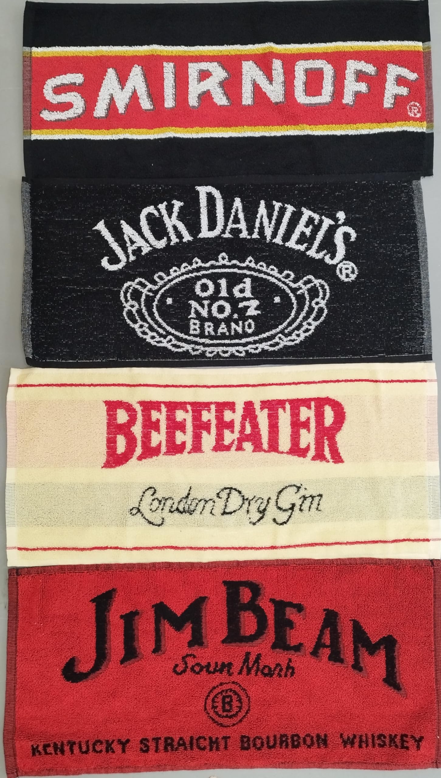Spirit Bar Towels – Set of 4 Assorted 100% Cotton Pub Decor