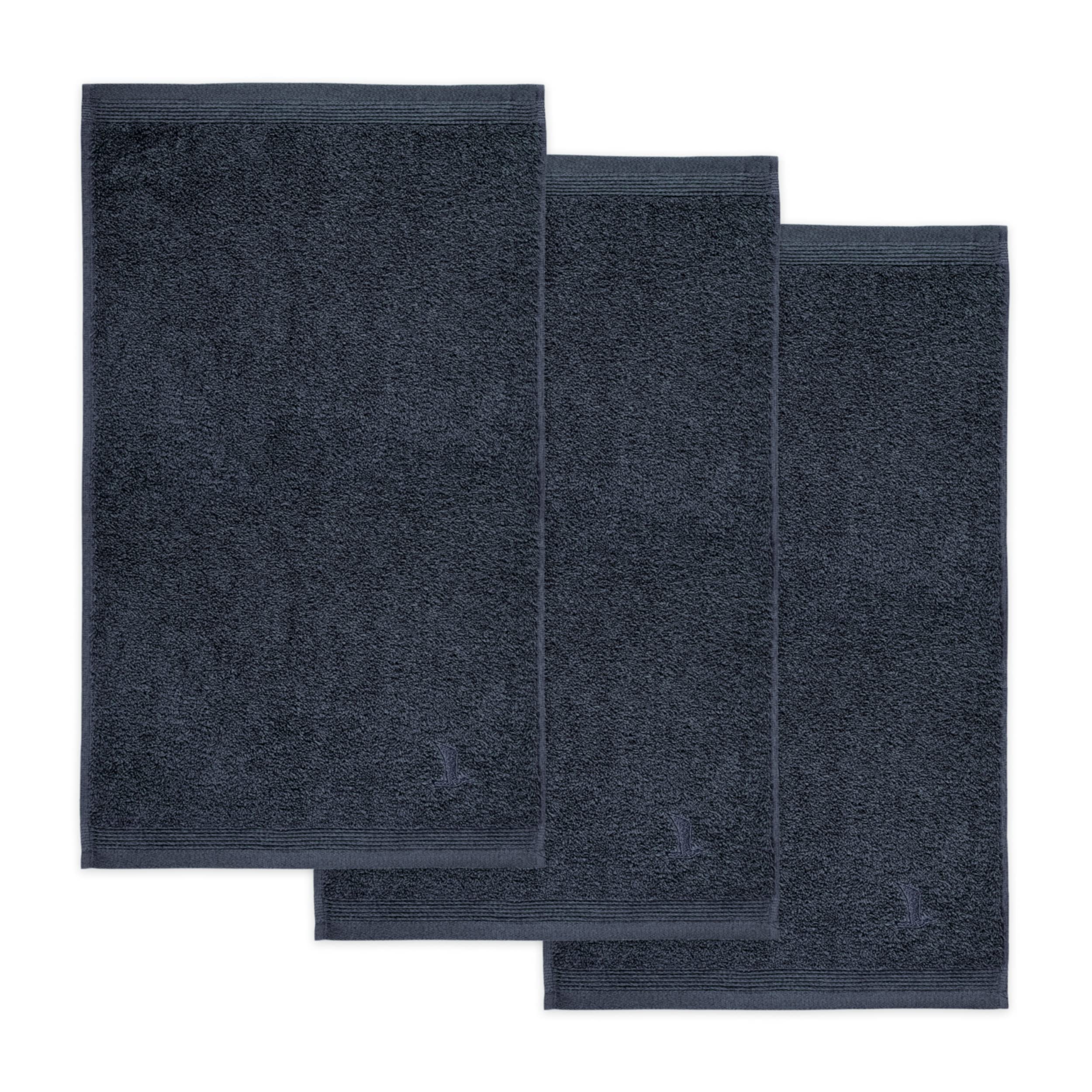 Möve Superwuschel Gästehandtuch 3er-Set – 100% Baumwolle, Dunkelgrau