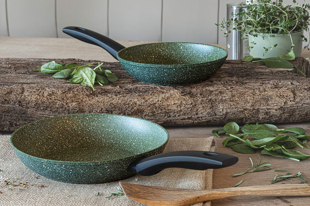 Prestige Eco Non-Stick Induction Frying Pan Set - 20cm & 24cm Green