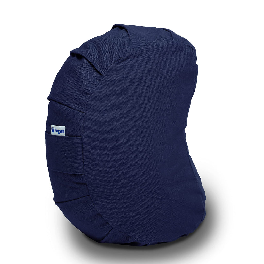 Yogan Crescent Meditation Cushion | Organic Cotton & Buckwheat Hulls