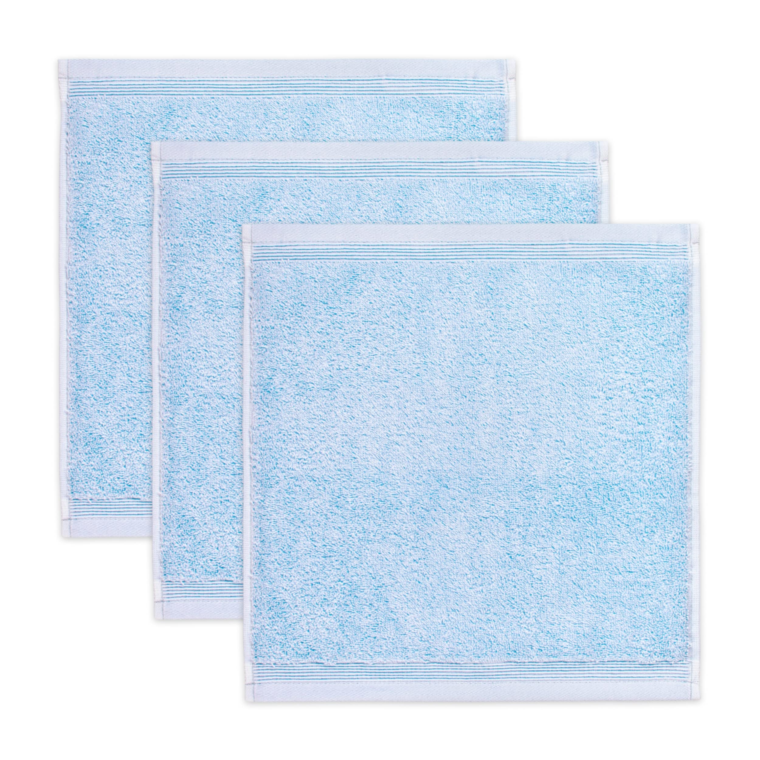 Möve Superwuschel Seiftuch 3er-Set – 100% Baumwolle, Aquamarin, 30x30 cm