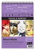 Daler Rowney Mixed Media Spiral A4 Sketchbook - 250gsm Art Paper