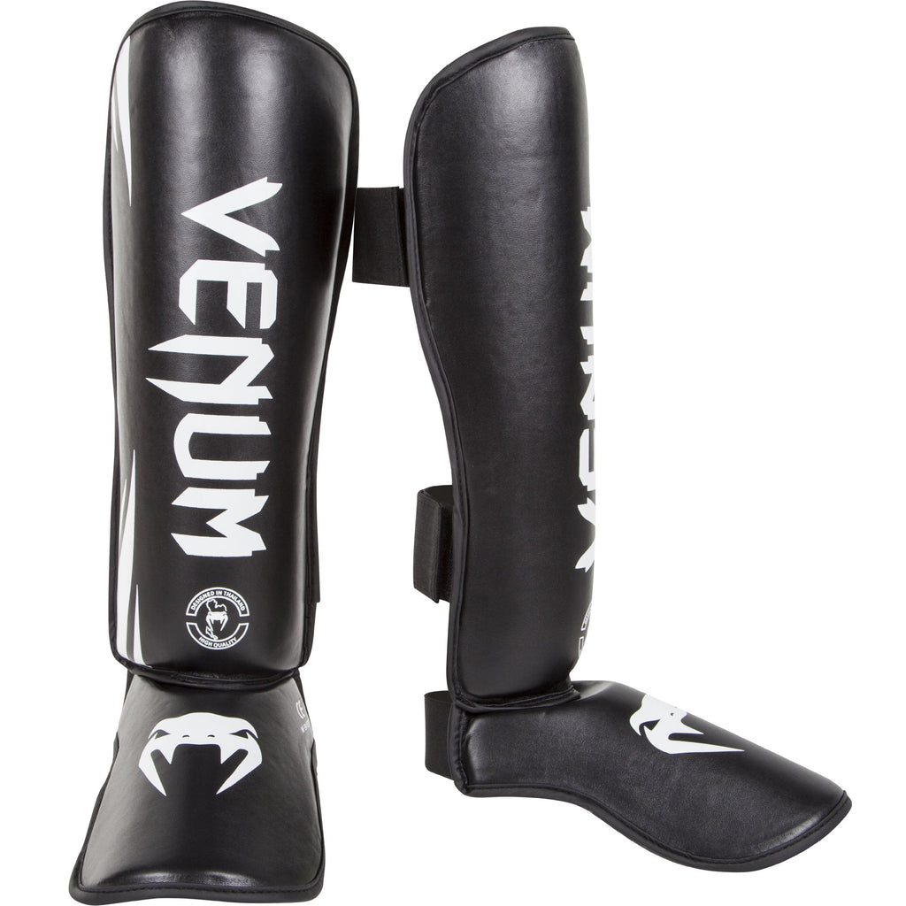 Venum Challenger MMA Shin Guards – Synthetic Leather – Black, Medium