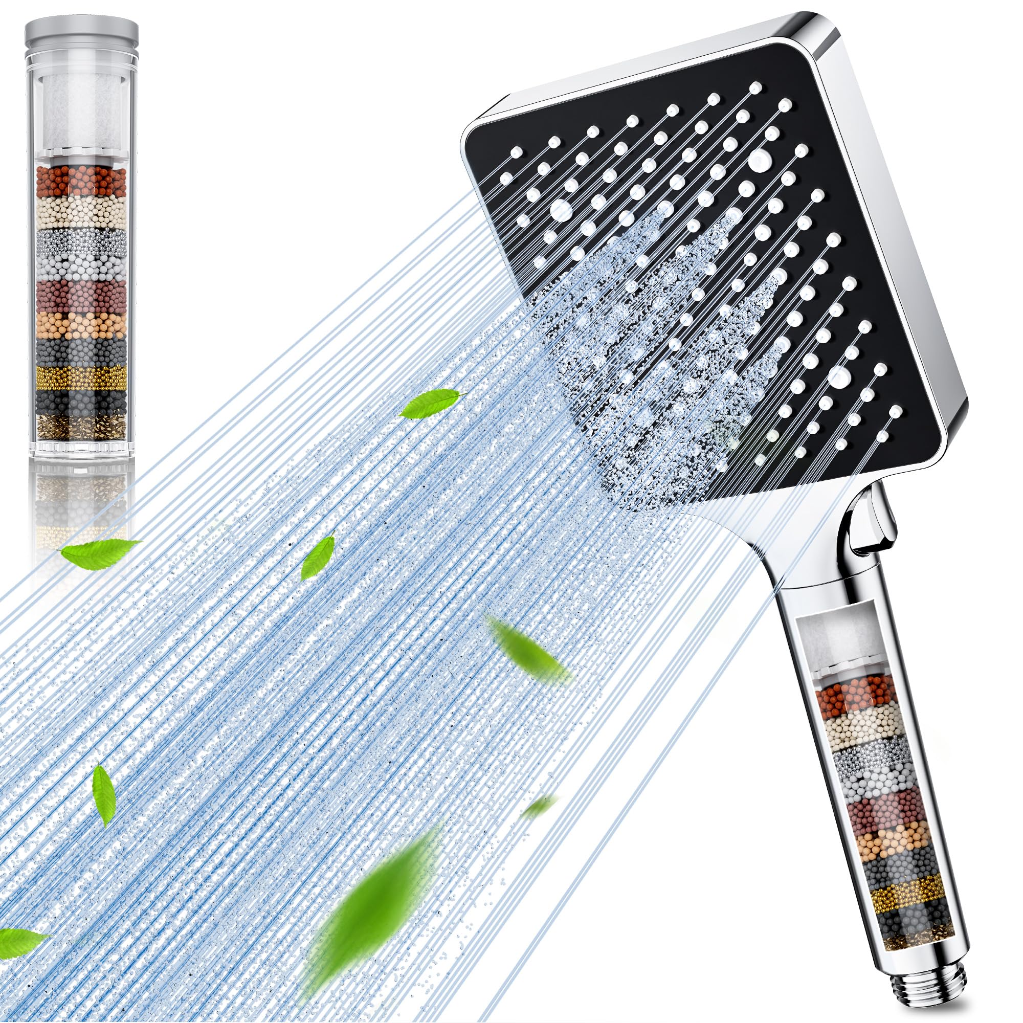 Magichome 25-Stage Filter Shower Head | 6-Mode High Pressure for Hard Water