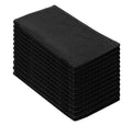 COTTON CRAFT Waffle Weave Kitchen Towels - 12 Pack Black Cotton 16x28