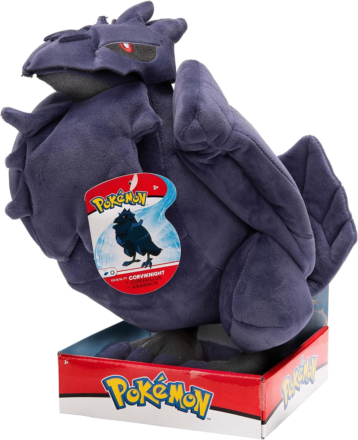 Snaps Pokemon Corviknight Plush – 12 Inch Collectible Stuffed Animal