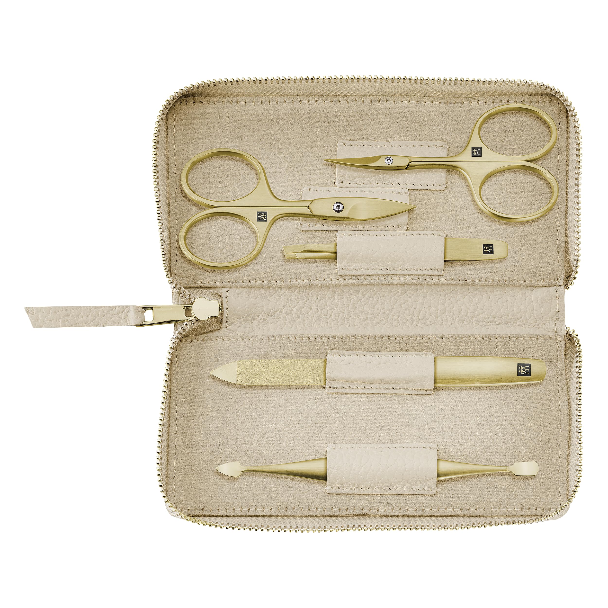 ZWILLING 5-Piece Manicure Set | Gold Edition Leather Travel Case