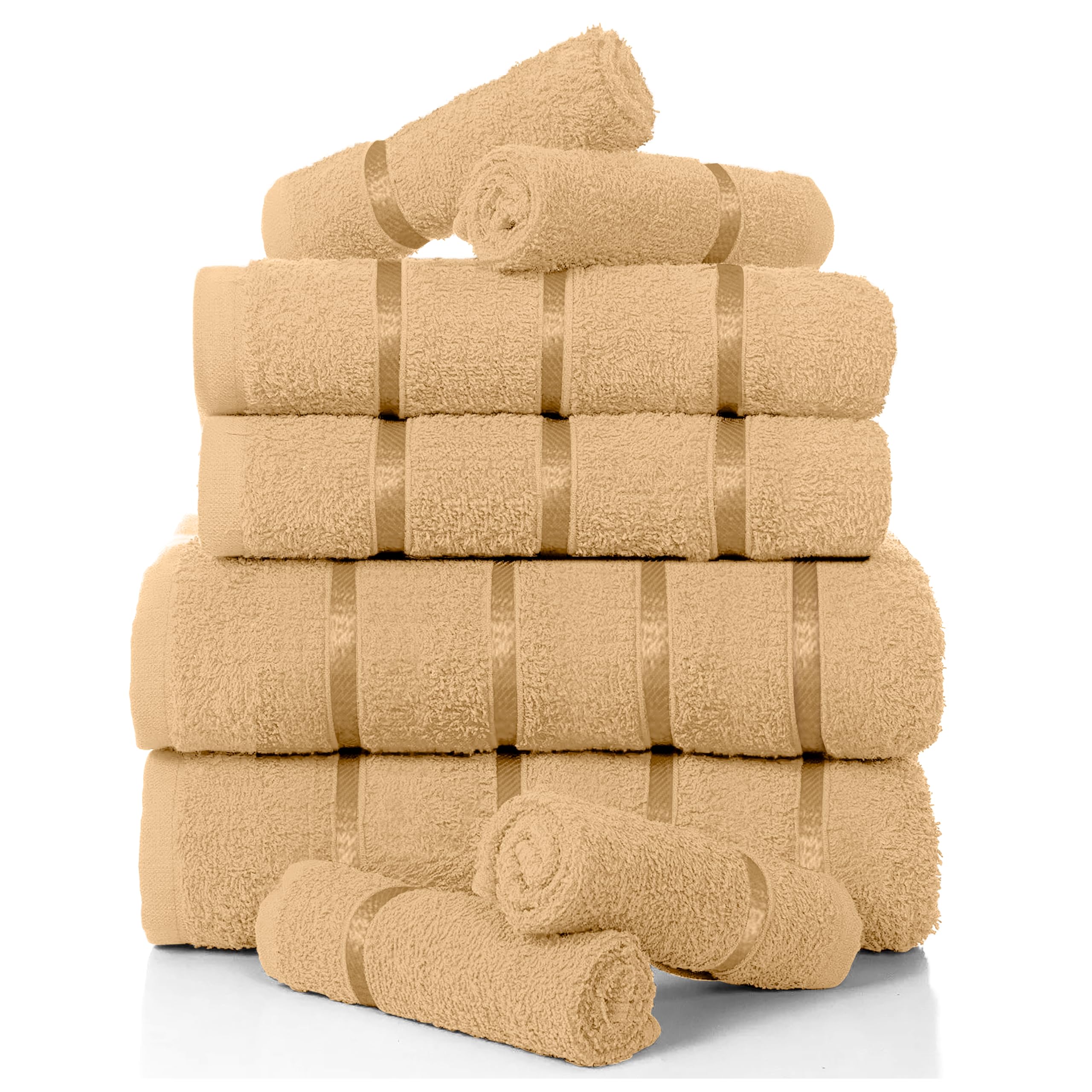 Gaveno Cavailia 8-Piece Egyptian Cotton Towel Bale Set – Peach