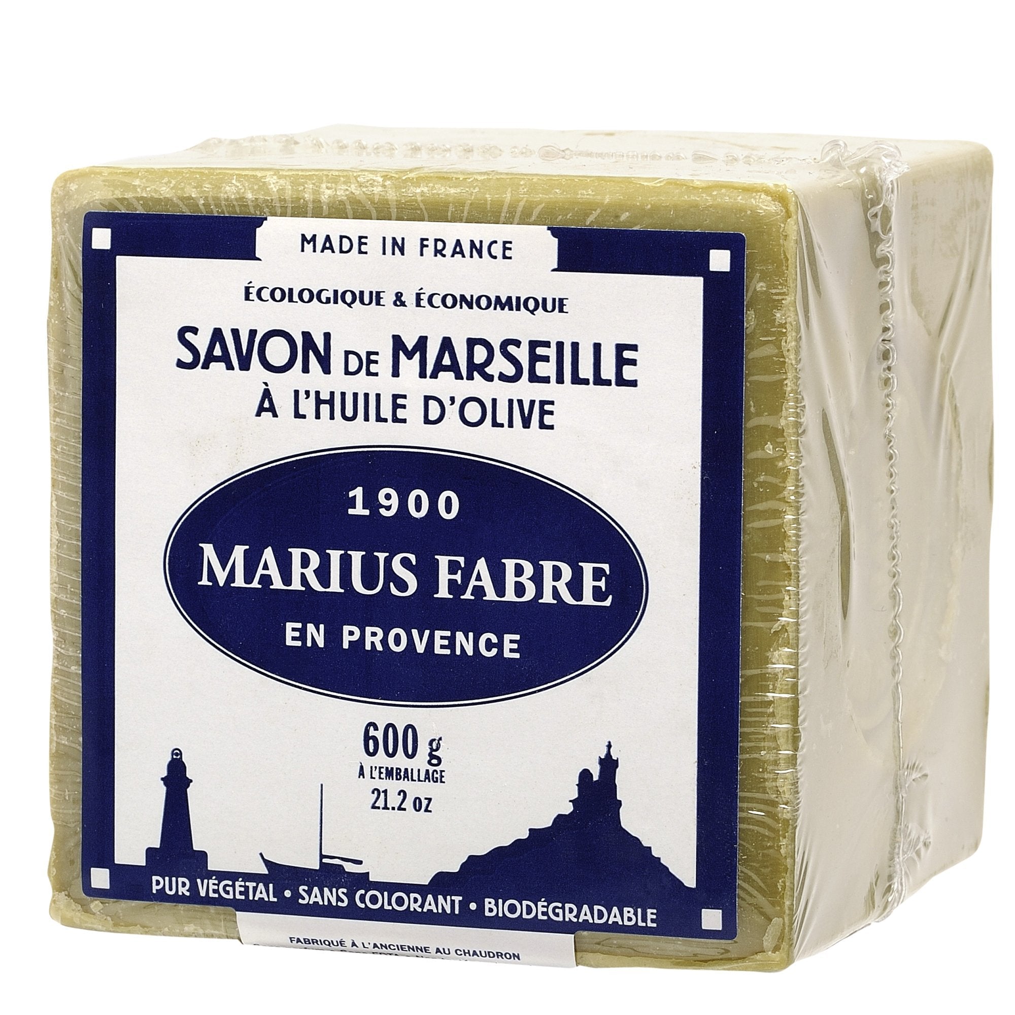 Marius Fabre Marseille Soap – 2x 600g Olive Oil Cube Soap Set