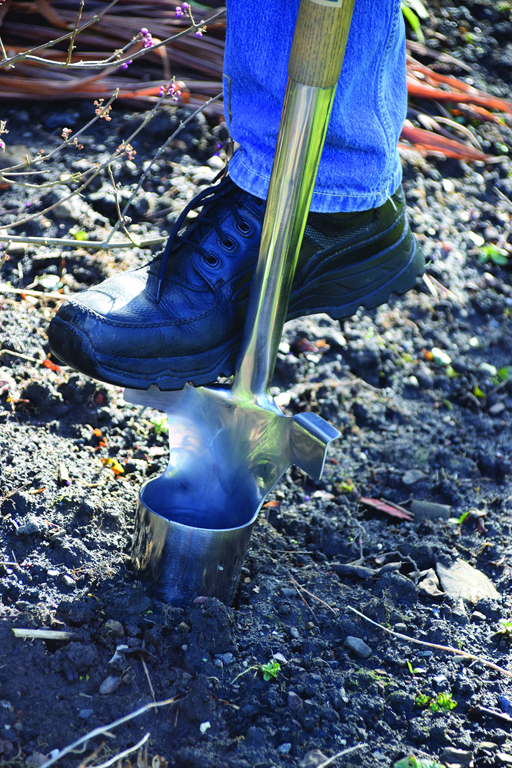 Spear & Jackson Long Handled Bulb Planter – Stainless Steel & Wood