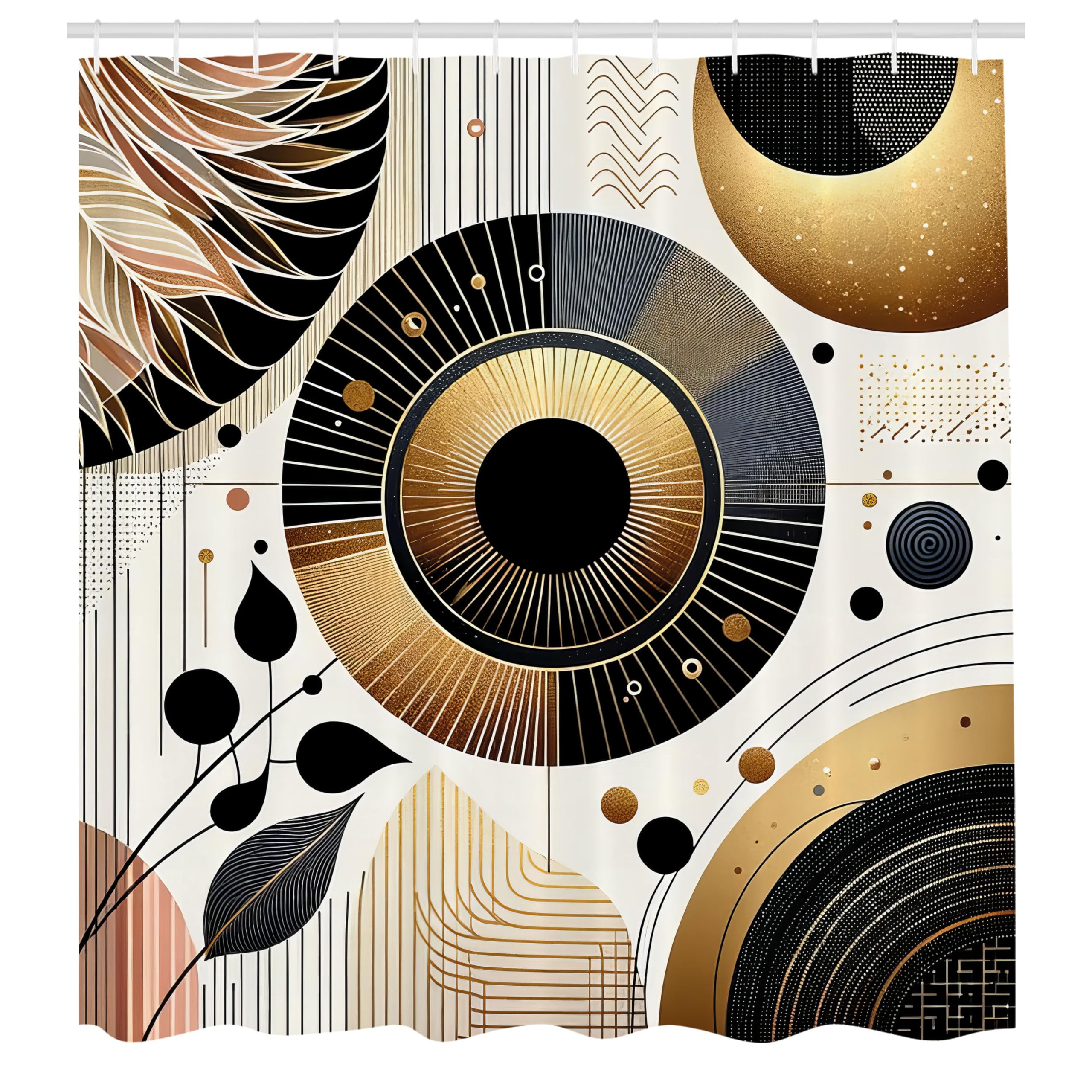 Abakuhaus Mid Century Modern Shower Curtain | Waterproof Fabric, 175x200cm