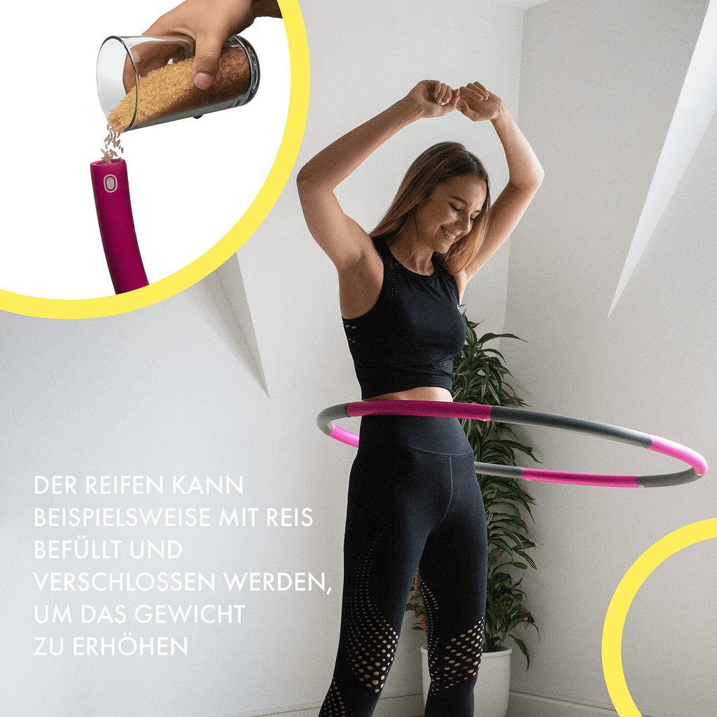 GreenWise Weighted Hula Hoop – Adjustable Stainless Steel Fitness Hoop