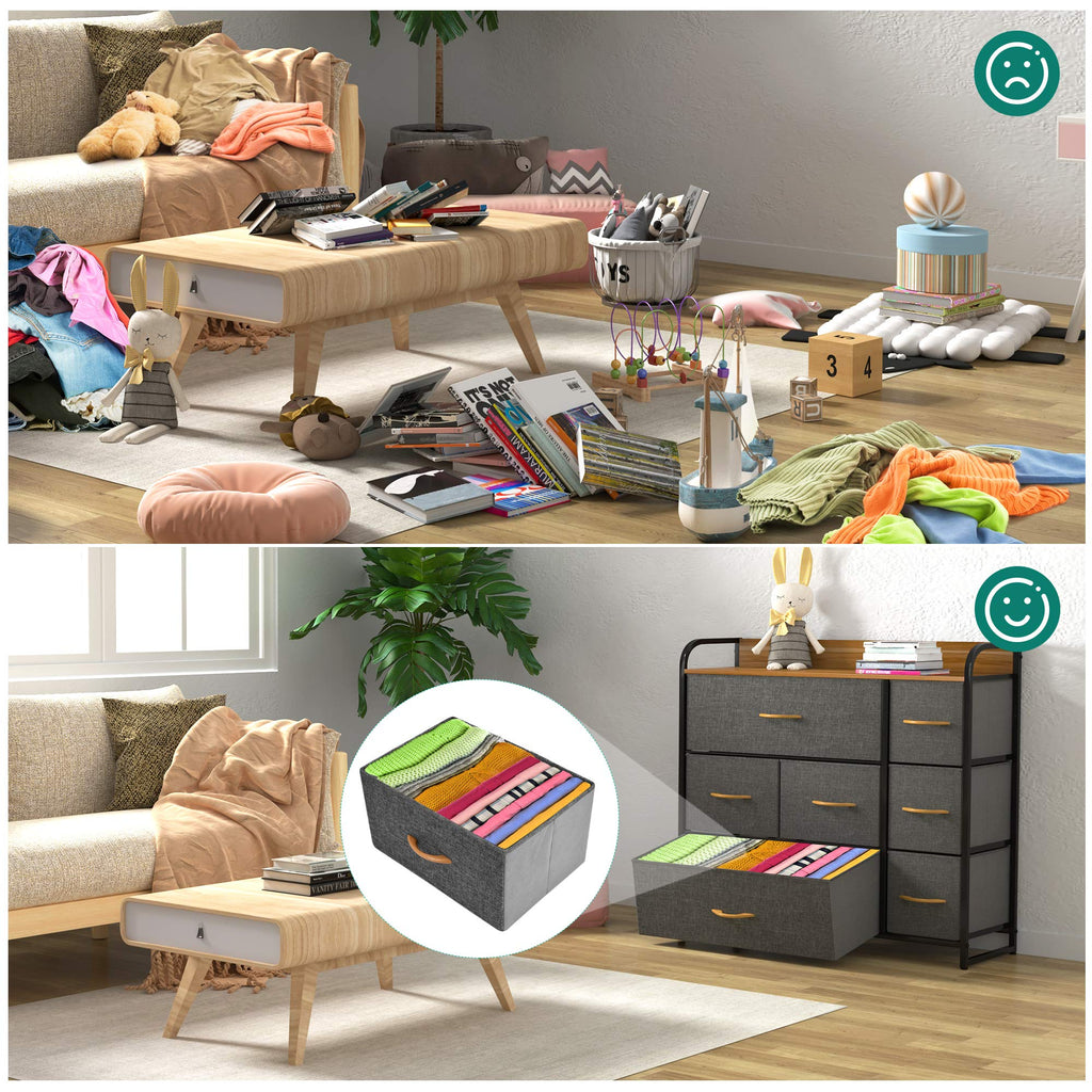 YITAHOME 7-Drawer Fabric Dresser | Storage Organizer with Steel Frame