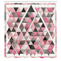 Abakuhaus Abstract Pink Shower Curtain | Waterproof Fabric Decor with Hooks