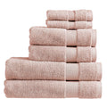 Christy Refresh 6-Piece Cotton Towel Set | 550GSM Absorbent Dusty Pink