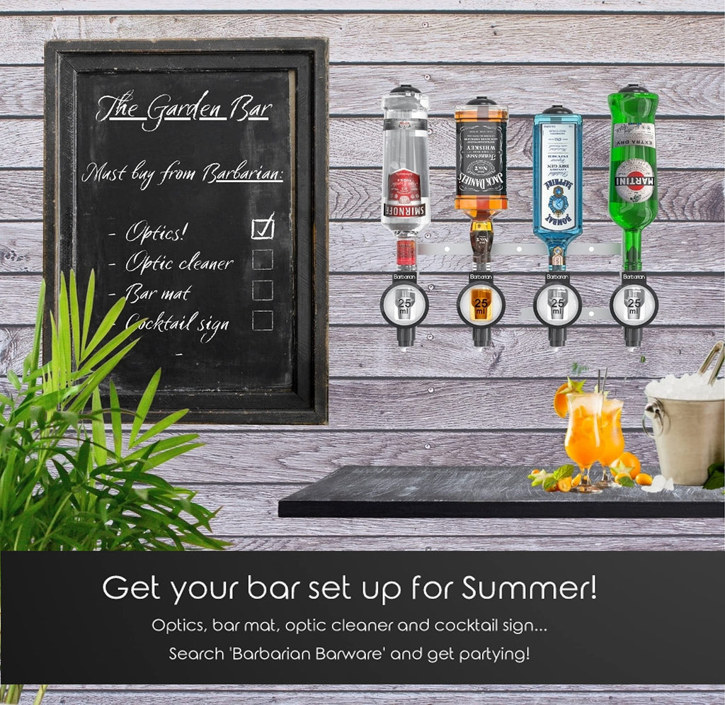 Barbarian 4 Bottle Spirit Optics | Wall Mounted Bar Butler Dispenser