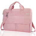 LANDICI 15.6 Inch Laptop Bag – Waterproof Slim Briefcase with Strap, Pink