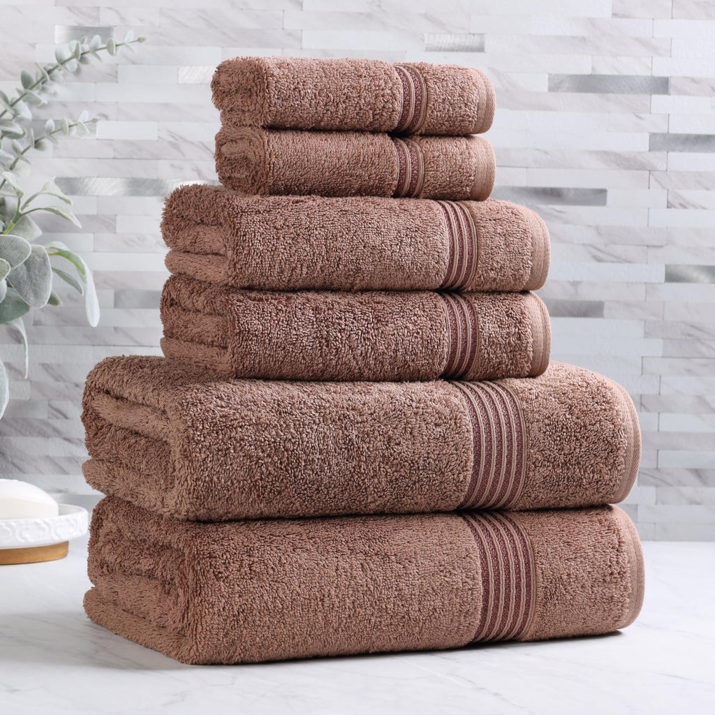 Superior, Cotton, Mocha, 6 Piece Towel Set - image 2