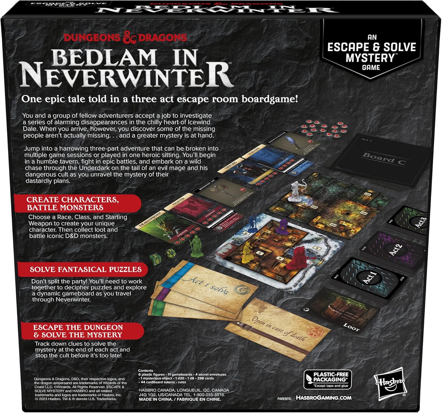 Dungeons & Dragons: Bedlam in Neverwinter Escape Room Board Game