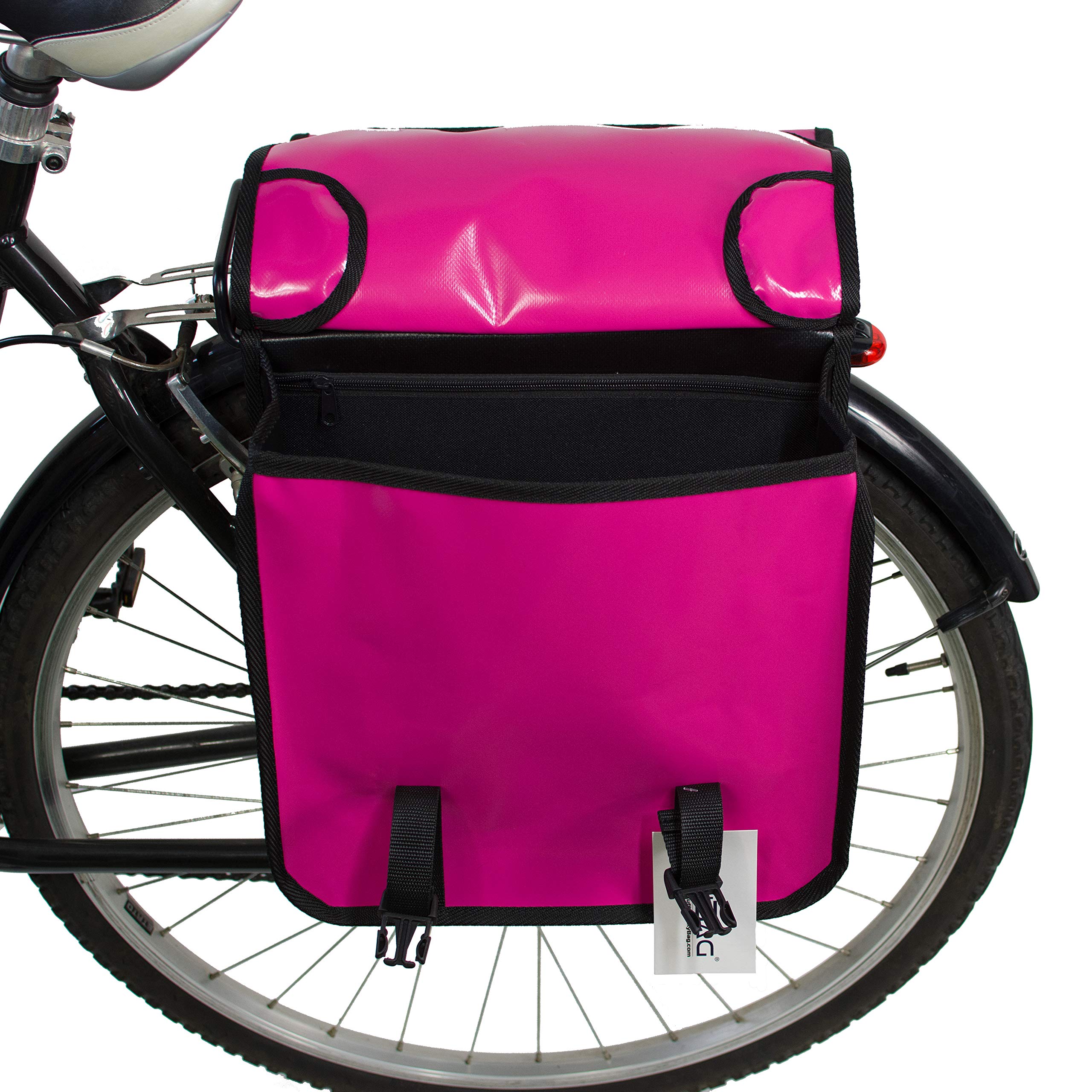 BikyBag Classic CW | Waterproof Double Bicycle Pannier Bag – Pink