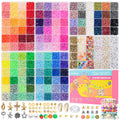Gionlion Clay Beads Bracelet Making Kit | 120 Colors & 6 Storage Boxes