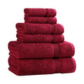 Superior Towel, Cotton, Burgundy, 6PC Set