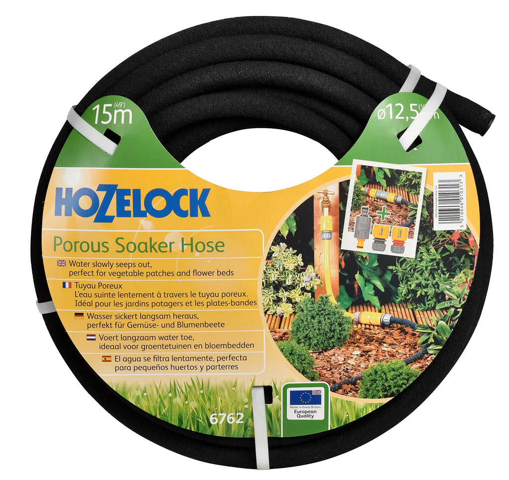 Hozelock Porous Soaker Hose – 15m Microporous Garden Irrigation Pipe