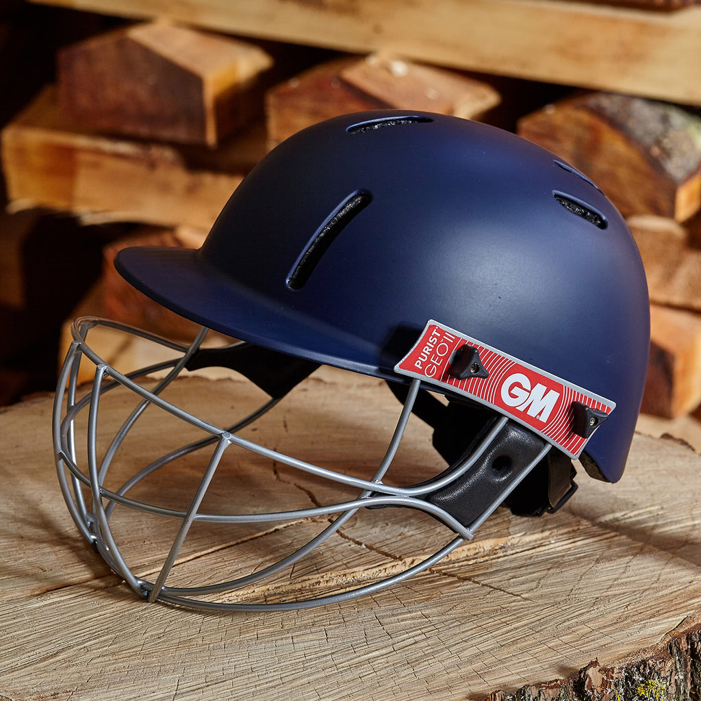 GM Purist GEO II Cricket Batting Helmet – Navy Steel Grille Senior