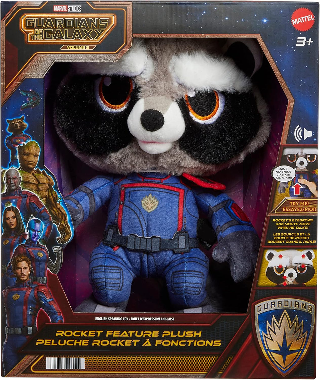 Marvel Rocket Raccoon Talking Plush – Guardians of the Galaxy Vol 3