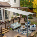 Coolaroo Premium Shade Sail Kit | 16'5"x9'11" Rectangle HDPE Canopy, Stone