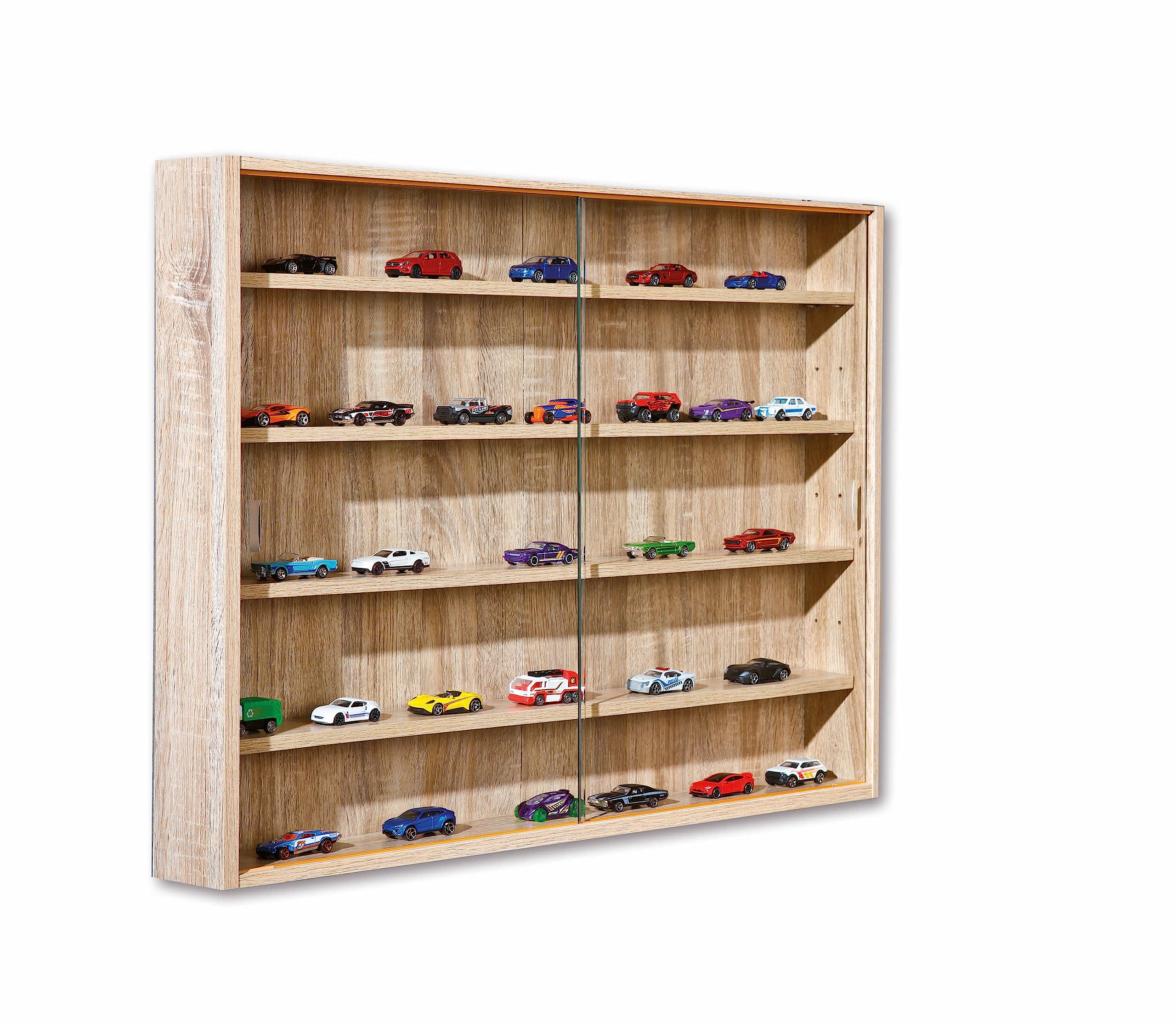 Inter Link Home Window A31 Wall Display Case – Natural Wood Shelf