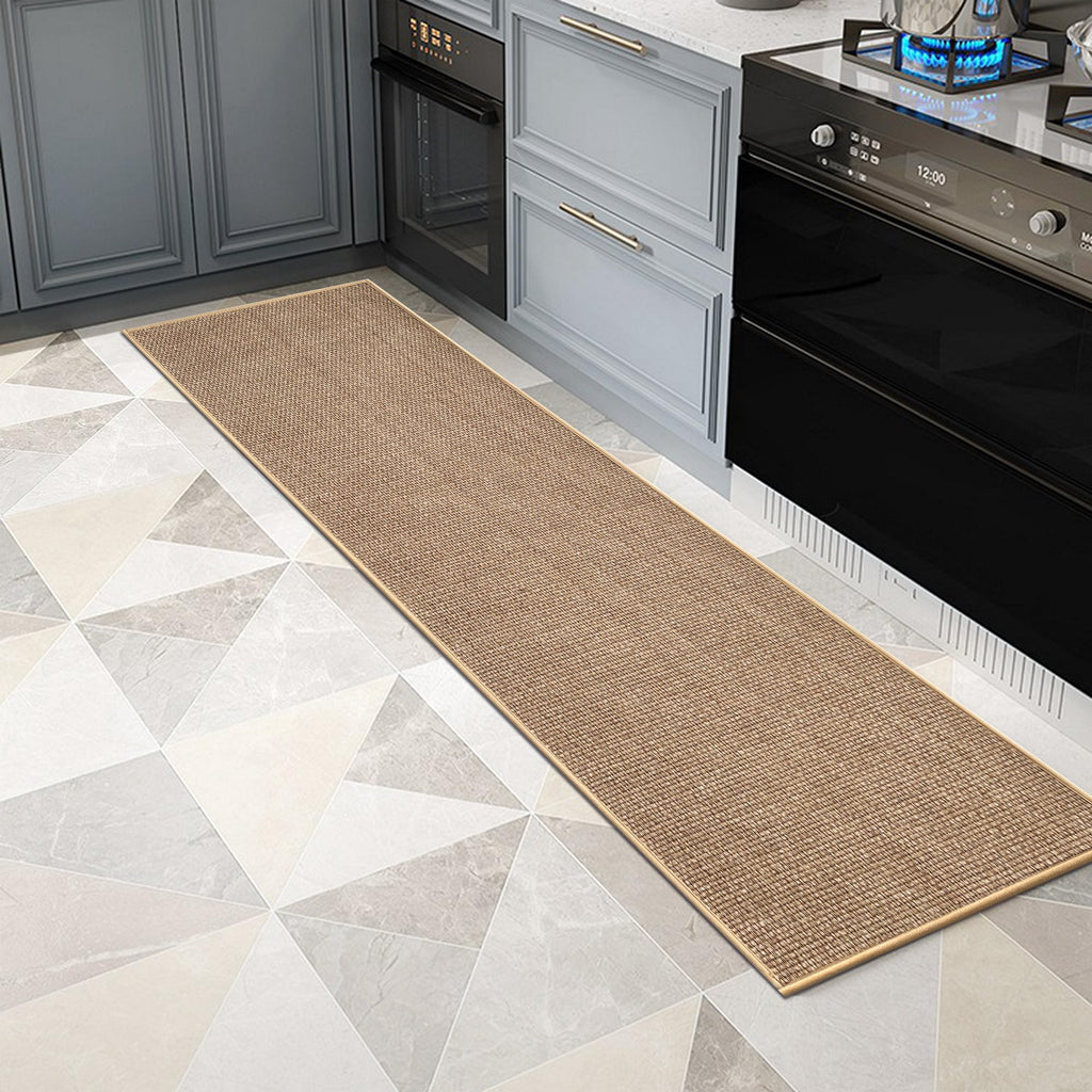 Artnice Non-Slip Kitchen Mat | Washable Absorbent Runner Rug, Beige, 44x180cm