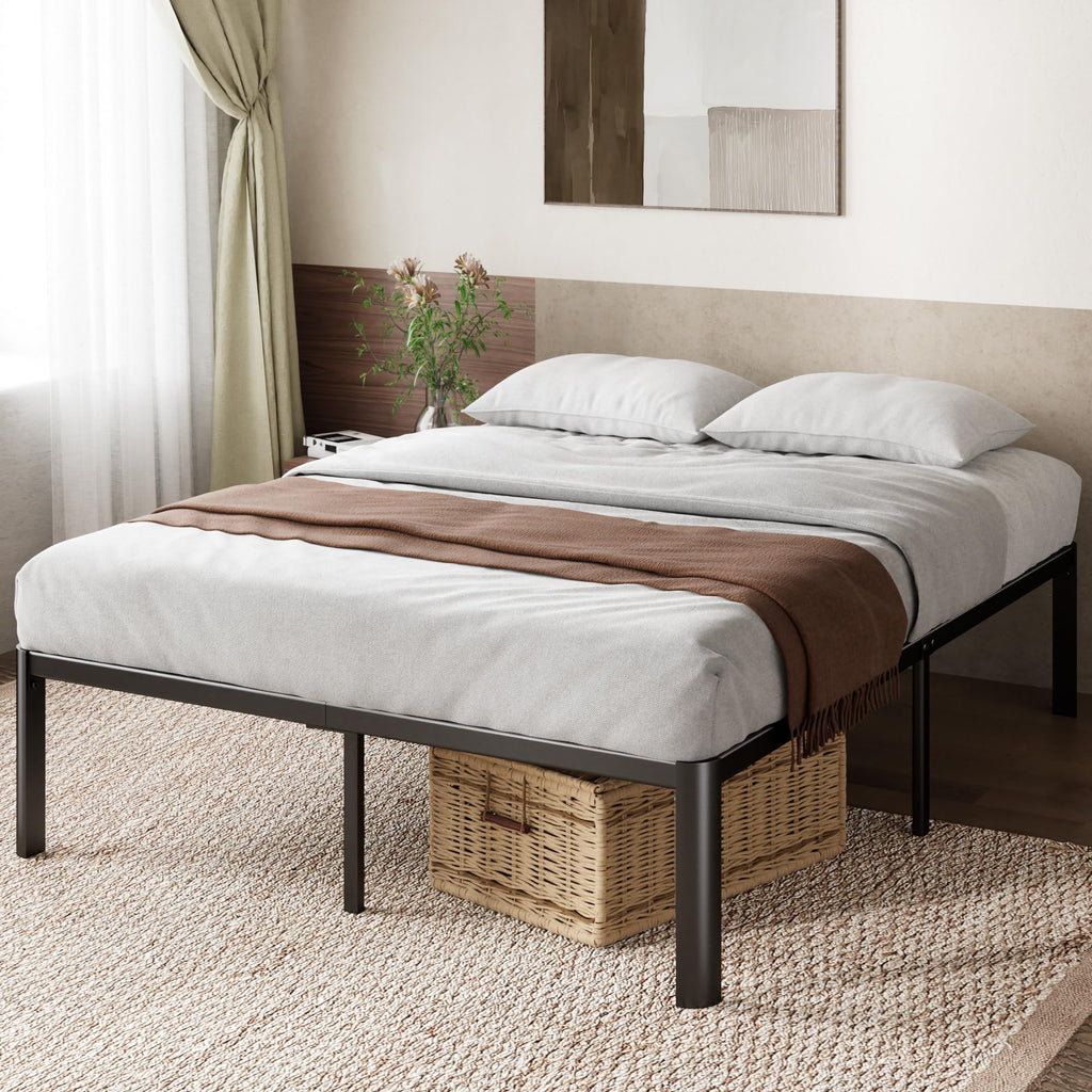 Zinus Van King Metal Platform Bed Frame – 41cm Height with Storage