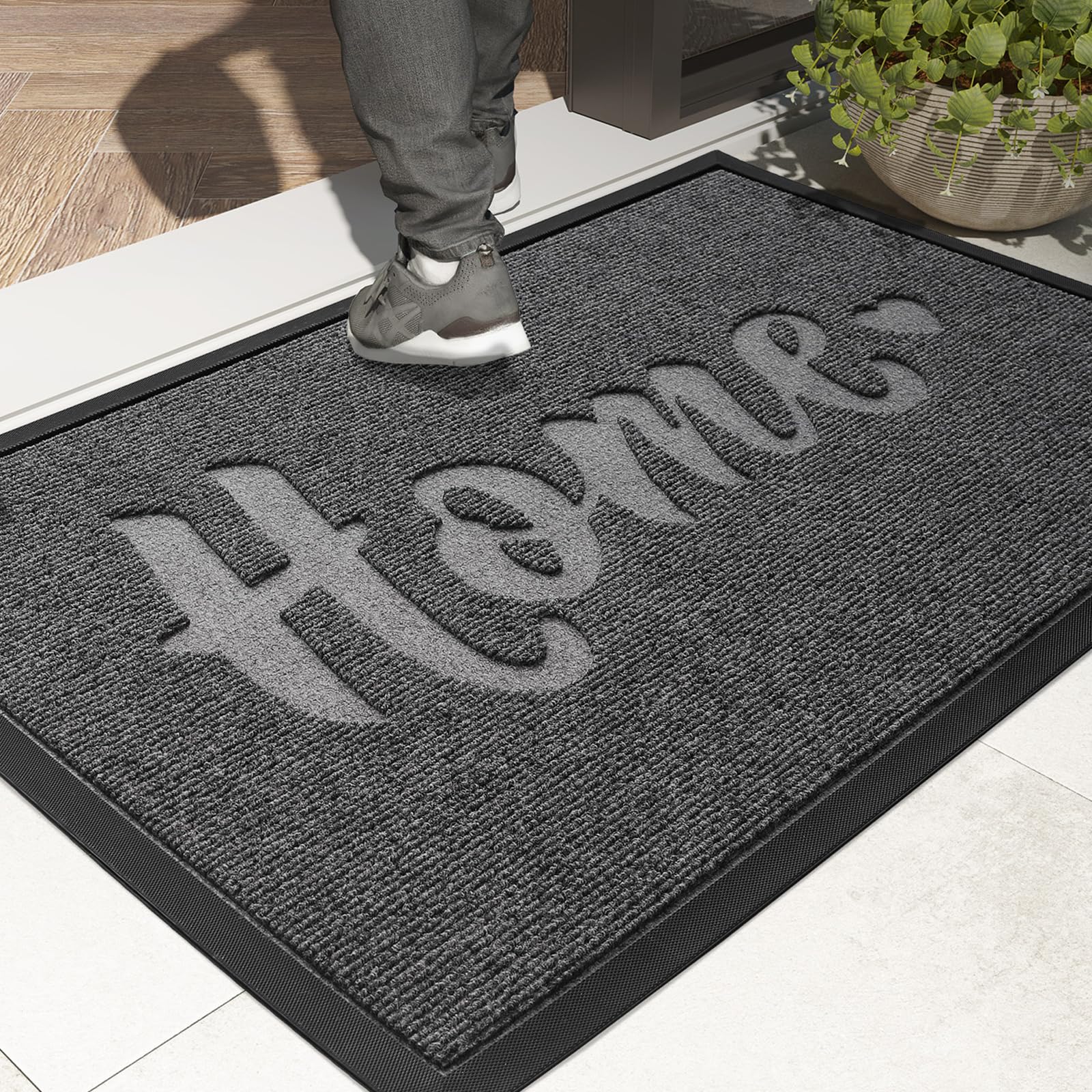 Color&Geometry Home Door Mat – Non-Slip Absorbent Dirt Trapper, 90x150cm
