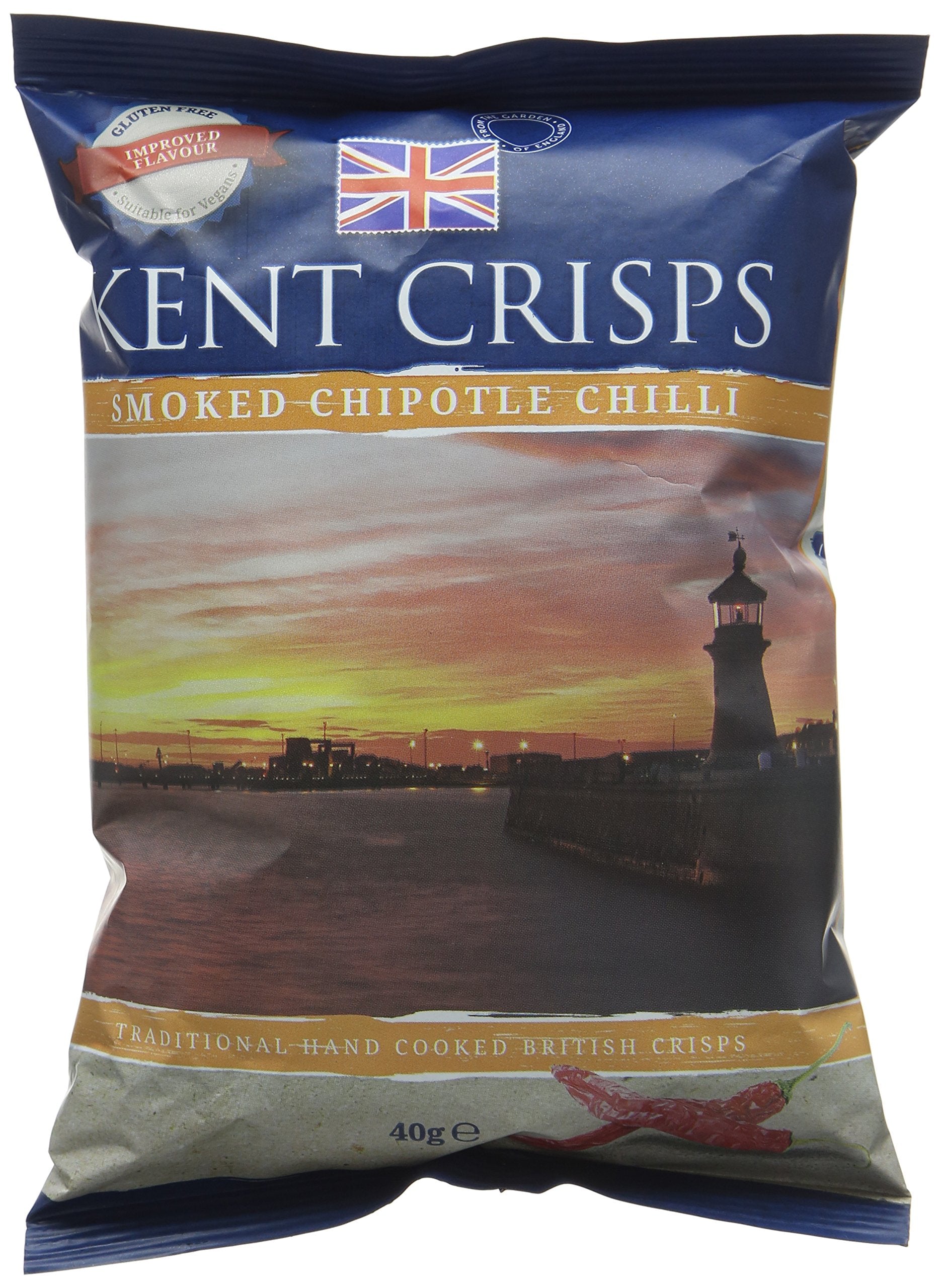 Kent Crisps Smoked Chipotle Chilli Potato Crisps – 20 x 40g Packs