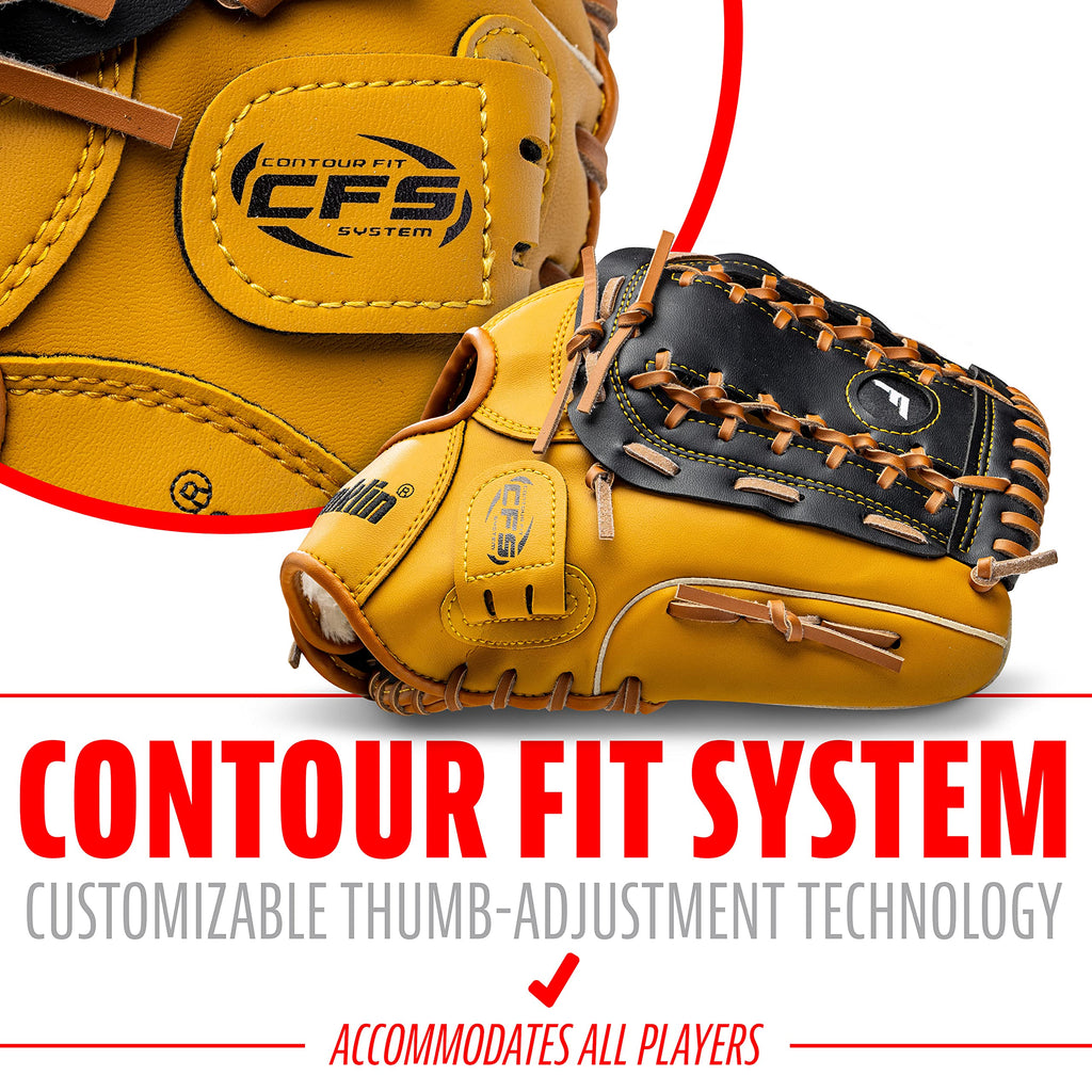 Franklin Sports Field Master Baseball Glove | 12" Synthetic Leather Mitt