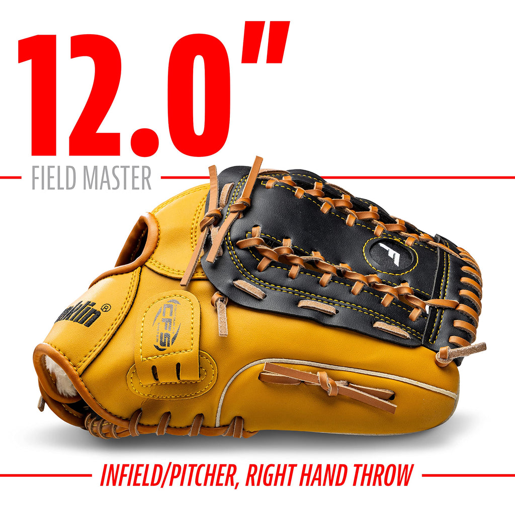 Franklin Sports Field Master Baseball Glove | 12" Synthetic Leather Mitt