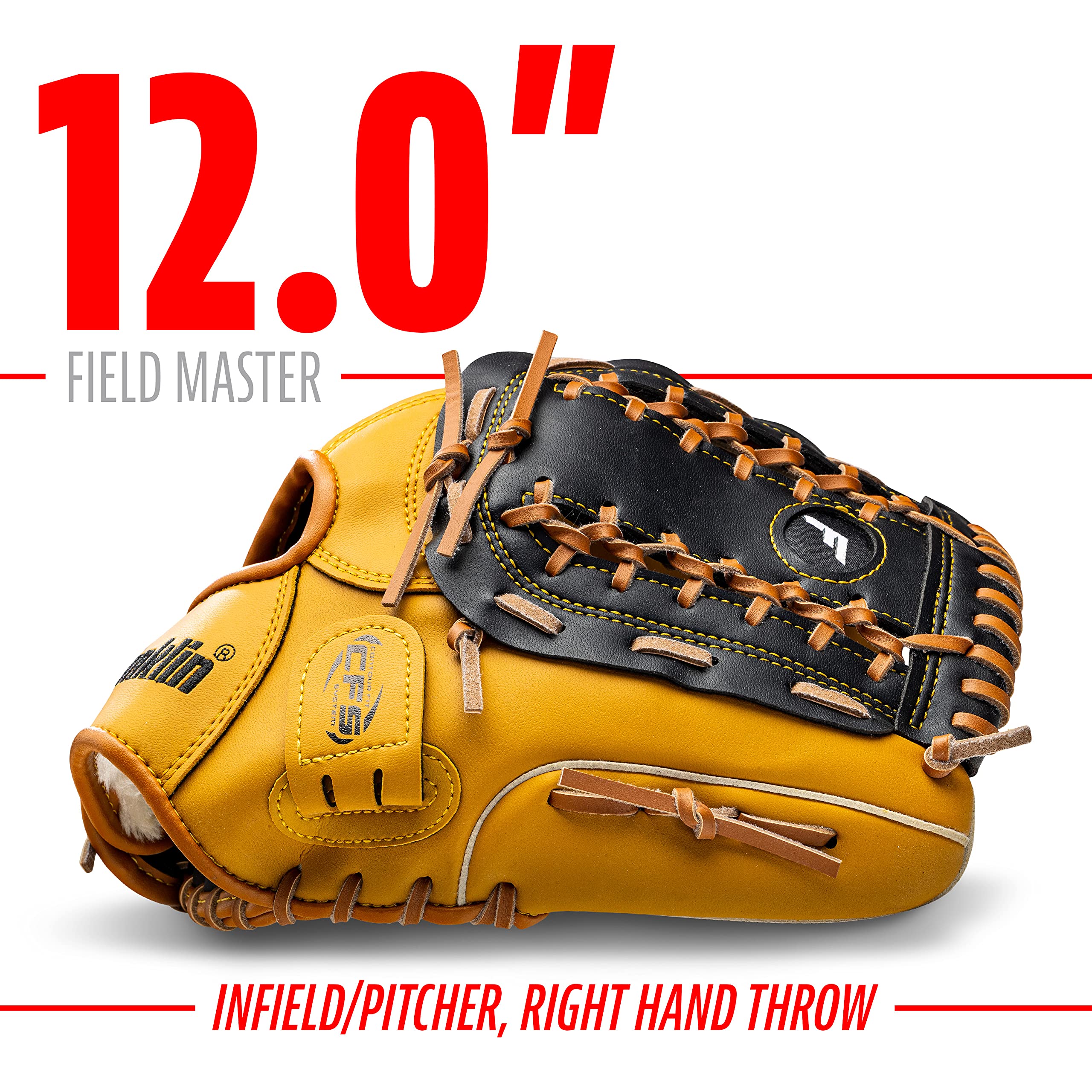 Franklin Sports Field Master Baseball Glove | 12" Synthetic Leather Mitt