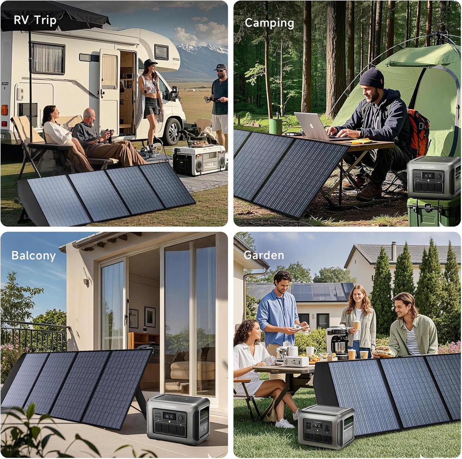 ALLPOWERS 200W Portable Solar Panel | Foldable IP66 Waterproof Charger