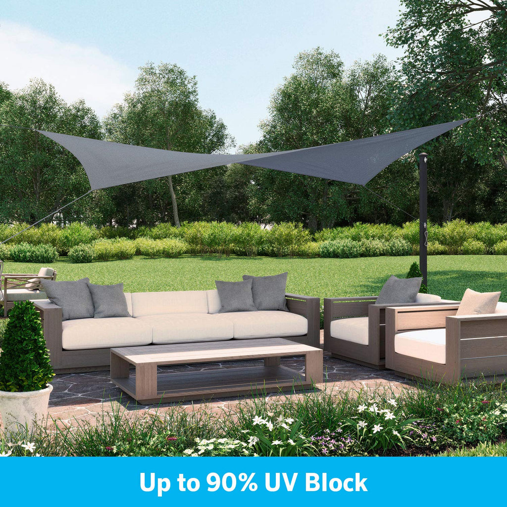 Coolaroo Rectangular Shade Sail - 3.4m Steel UV Blocking Canopy