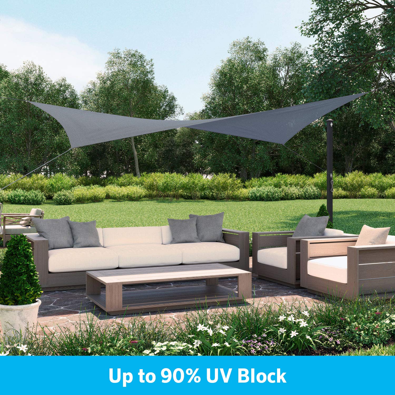 Coolaroo Rectangular Shade Sail - 3.4m Steel UV Blocking Canopy