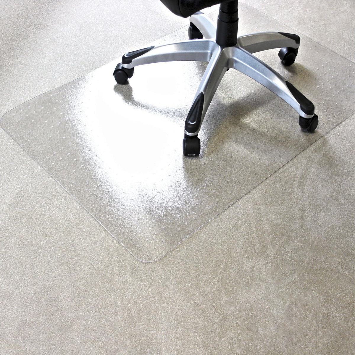 Marvelux Enhanced Polymer Large Office Chair Mat for Carpets 120 x 130cm - image 5