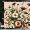 Abakuhaus Floral Eucalyptus Shower Curtain | Waterproof Fabric, 175x200cm