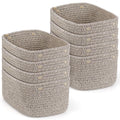 ASMIZ 8 Pack Woven Storage Baskets for Organising, Small Rope Storage Bins