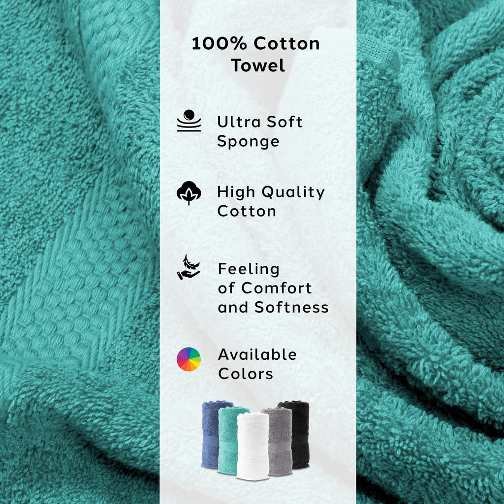 Caleffi Bath Towels, Face and Guest Towel Set, 55 x 100 cm, 100% Cotton - image 2