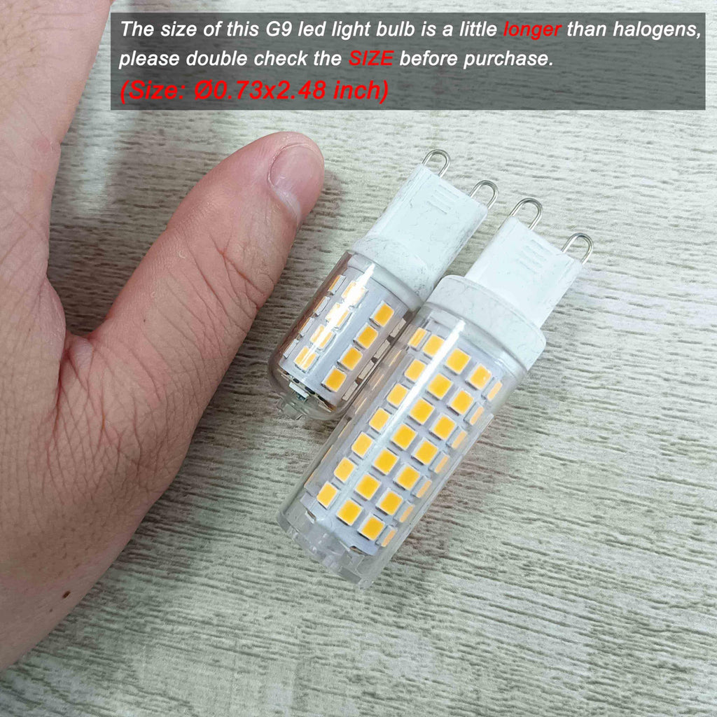 Ziomitus G9 LED Bulbs Dimmable | 6W 2700K Warm White 60W Equivalent | 5-Pack