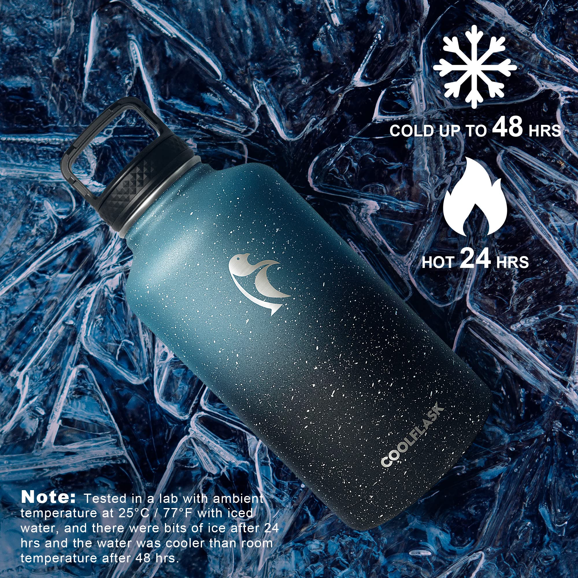 Coolflask 2L Insulated Water Bottle – Half Gallon Stainless Steel Jug