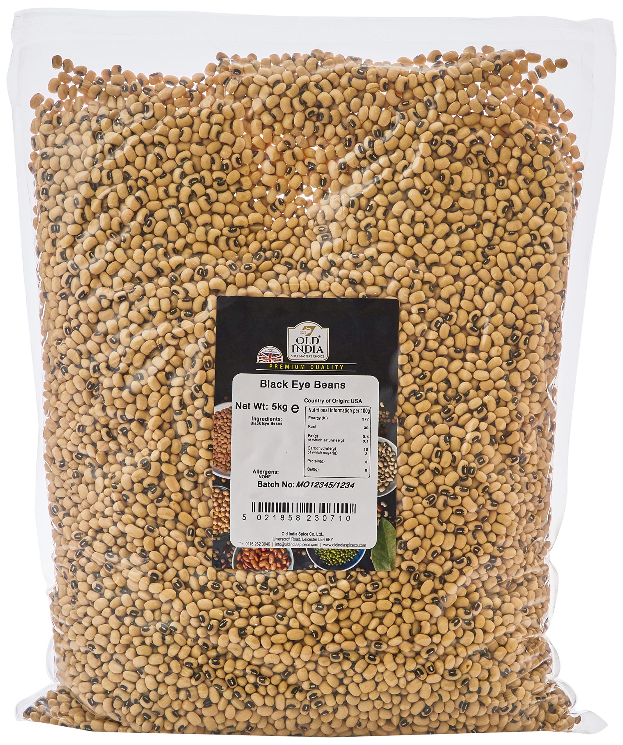 Old India Black Eye Beans – 5kg Bulk Dried Pulses for Healthy Cooking
